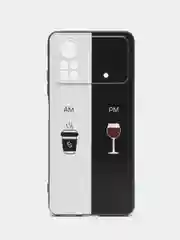Бирюзовый силиконовый чехол для POCO X4 Pro 5G, с принтом, с рисунком (Поко Х4 Про 5г)