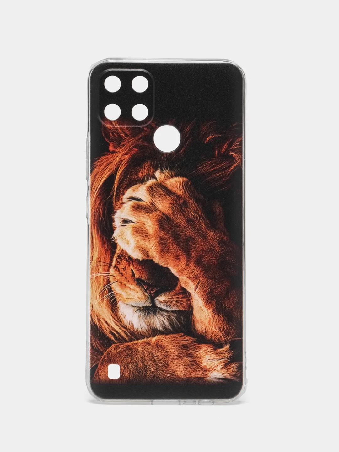 Светло-бежевый силиконовый чехол на Oppo Realme C21Y/C25Y / Оппо Реалми C21Y/C25Y прозрачный, с рисунком