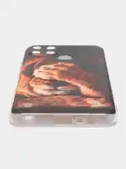 Светло-бежевый силиконовый чехол на Oppo Realme C21Y/C25Y / Оппо Реалми C21Y/C25Y прозрачный, с рисунком