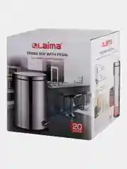 Ведро-контейнер, урна для мусора, мусорное ведро, с педалью и крышкой Laima, 608114