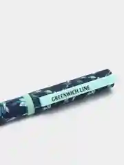 Зеленый ручка шариковая Greenwich Line "Blue flowers", синяя, 0,7 мм