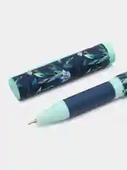 Зеленый ручка шариковая Greenwich Line "Blue flowers", синяя, 0,7 мм