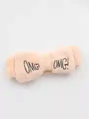 Бежевый косметическая повязка на голову OMG / повязка бант/ повязка плюшевая / повязка впитывающая