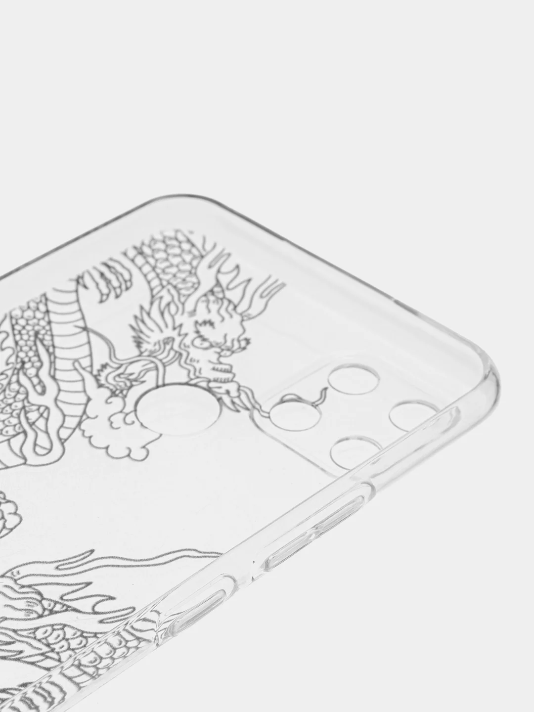 Пудровый силиконовый чехол на Oppo Realme C21Y/C25Y / Оппо Реалми C21Y/C25Y прозрачный, с рисунком