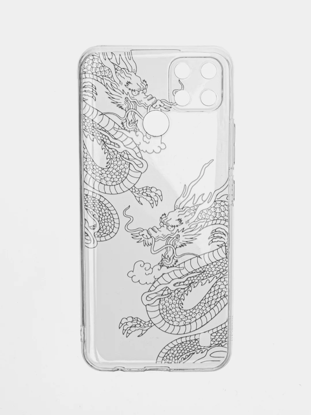 Пудровый силиконовый чехол на Oppo Realme C21Y/C25Y / Оппо Реалми C21Y/C25Y прозрачный, с рисунком