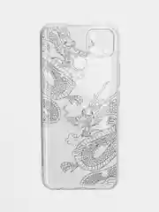 Пудровый силиконовый чехол на Oppo Realme C21Y/C25Y / Оппо Реалми C21Y/C25Y прозрачный, с рисунком