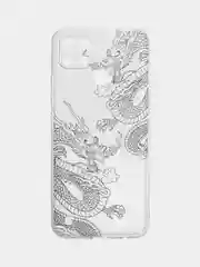 Пудровый силиконовый чехол на Oppo Realme C21Y/C25Y / Оппо Реалми C21Y/C25Y прозрачный, с рисунком