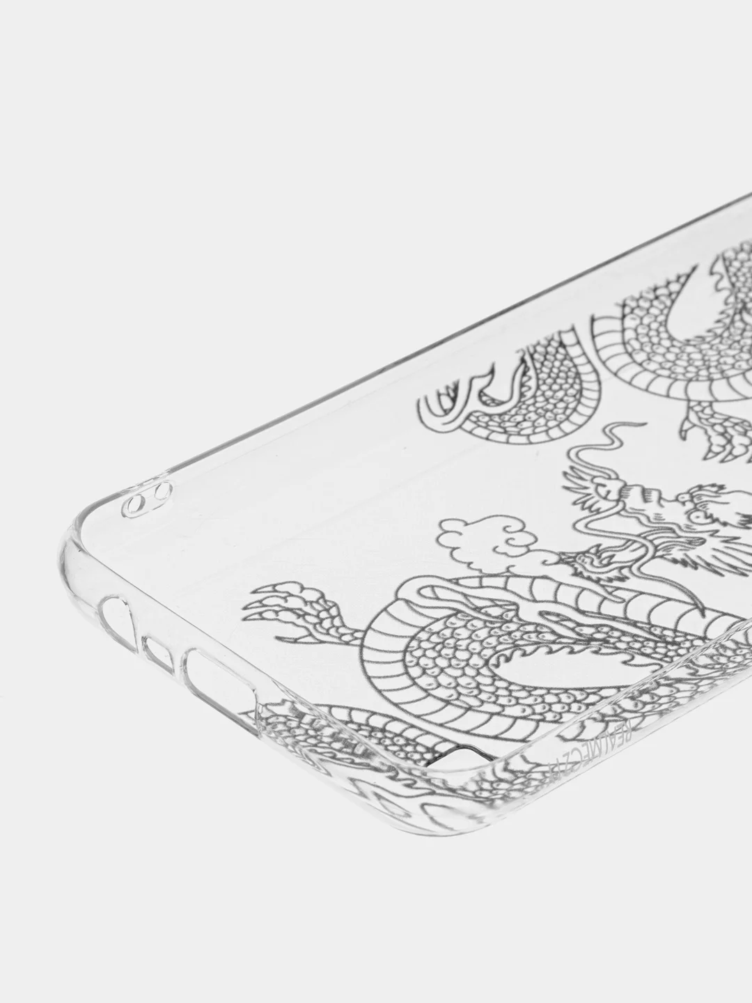 Пудровый силиконовый чехол на Oppo Realme C21Y/C25Y / Оппо Реалми C21Y/C25Y прозрачный, с рисунком