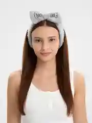 Серый косметическая повязка на голову OMG / повязка бант/ повязка плюшевая / повязка впитывающая