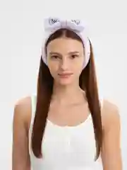Лавандовый косметическая повязка на голову OMG / повязка бант/ повязка плюшевая / повязка впитывающая
