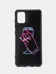 Голубой чехол для Samsung Galaxy A51 4G (Самсунг Галакси А51), с принтом, с рисунком