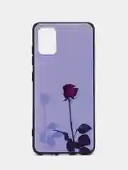 Серебряный чехол для Samsung Galaxy A51 4G (Самсунг Галакси А51), с принтом, с рисунком
