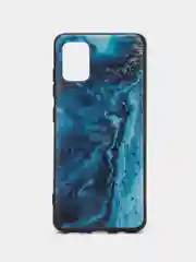 Тёмно-бирюзовый чехол для Samsung Galaxy A51 4G (Самсунг Галакси А51), с принтом, с рисунком