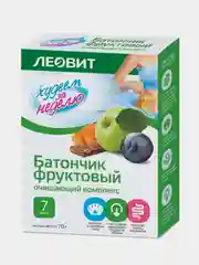 Батончик фруктовый Леовит "Худеем за неделю", очищающий, 7 штук по 10 г
