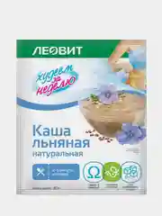 Каша натуральная льняная, Леовит, Худеем за неделю, Упаковка 15шт по 30 г