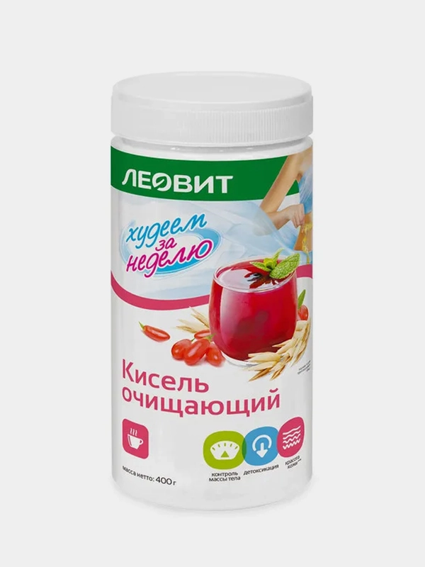 Кисель Леовит "Худеем за неделю", очищающий, 20 порций по 20 г