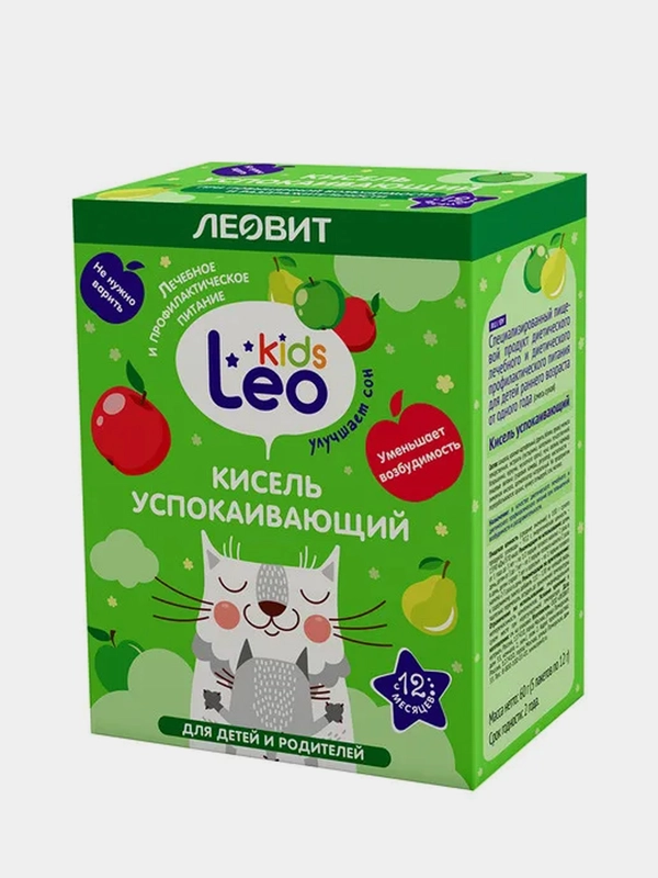 Кисель успокаивающий Leo Kids, 5 х 12 г
