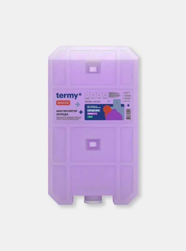 Хладоэлемент, аккумулятор холода termy SHOCK, от +8 до -15 С, для термосумок