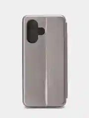 Серый чехол-книжка для Infinix Hot 30 Play (Инфиникс Хот 30 Плей)