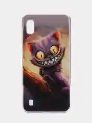 Индиго силиконовый чехол на Samsung Galaxy A10 / Самсунг А10 прозрачный с рисунком, защита камеры