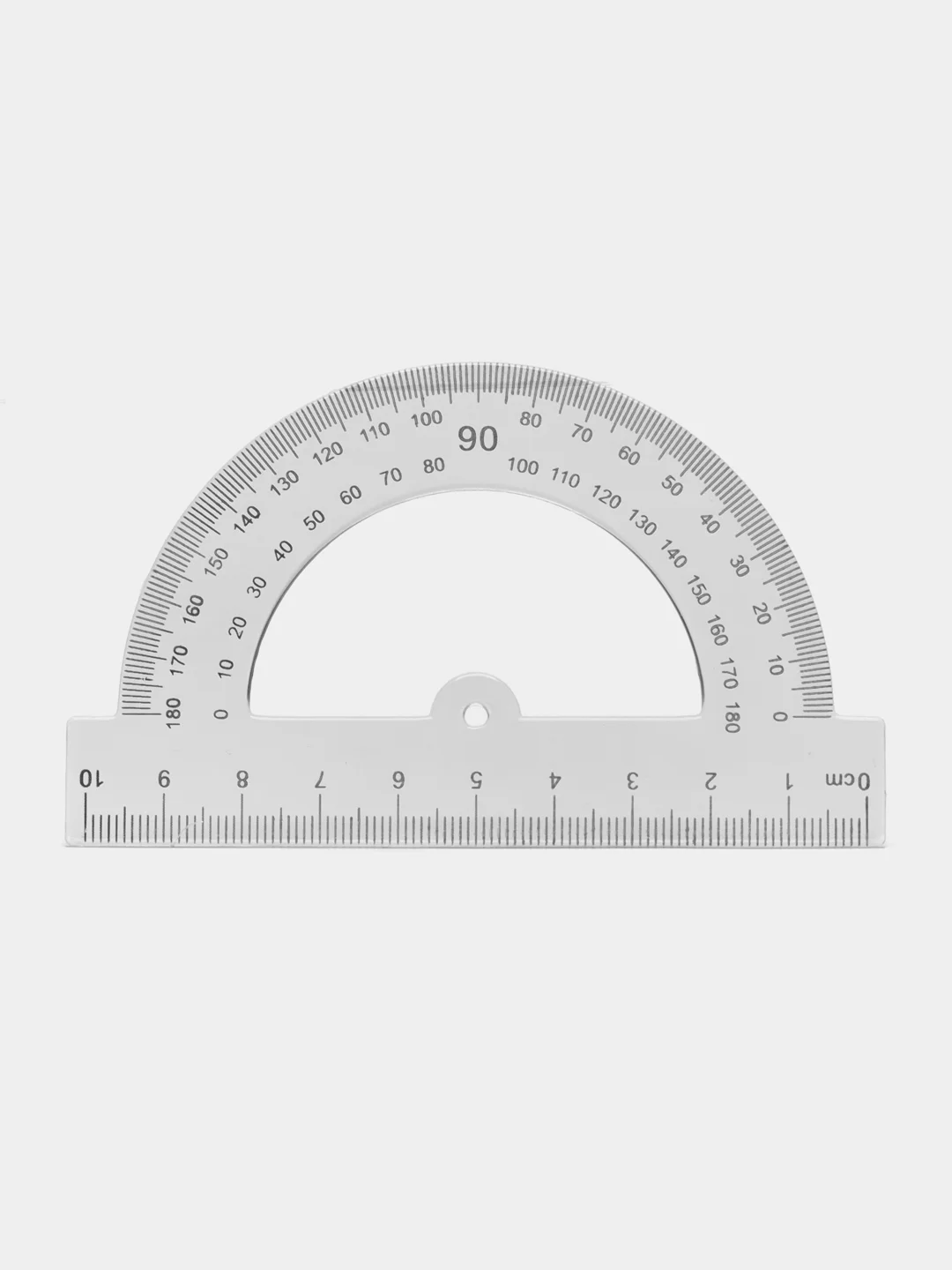 Набор чертежный, прозрачный, на блистере, 4 предмета (линейка 20 см, 2 угольника, транспортир)