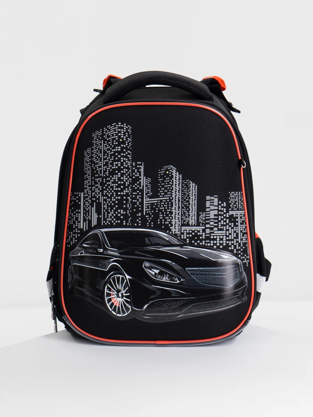 Рюкзак школьный для мальчика Brauberg Premium, 2 отделения, с брелком, City car, 271356