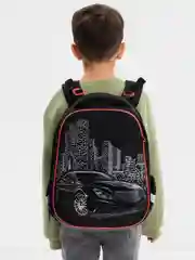Рюкзак школьный для мальчика Brauberg Premium, 2 отделения, с брелком, City car, 271356