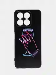 Голубой силиконовый чехол для HONOR X8a (Хонор Х8А), с принтом, с рисунком