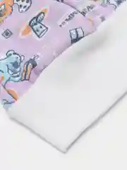 Фиолетовый шапочка для новорожденного на широкой резинке, фланель, 100% хлопок