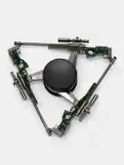 Зеленый металлический спиннер "АК47", "AWM" (АВМ), "Ракетница", "Юсп", "Граната", "M16A4"