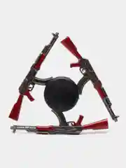 Серый металлический спиннер "АК47", "AWM" (АВМ), "Ракетница", "Юсп", "Граната", "M16A4"