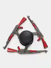 Серый металлический спиннер "АК47", "AWM" (АВМ), "Ракетница", "Юсп", "Граната", "M16A4"