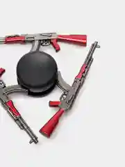 Серый металлический спиннер "АК47", "AWM" (АВМ), "Ракетница", "Юсп", "Граната", "M16A4"