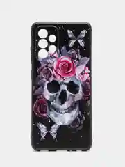 Тёмно-бордовый силиконовый чехол для Samsung Galaxy A52 / A52S, с принтом, с рисунком, Самсунг А52 А52С