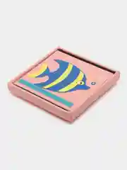 Кораллово-розовый пуф-ящик для хранения игрушек, складной
