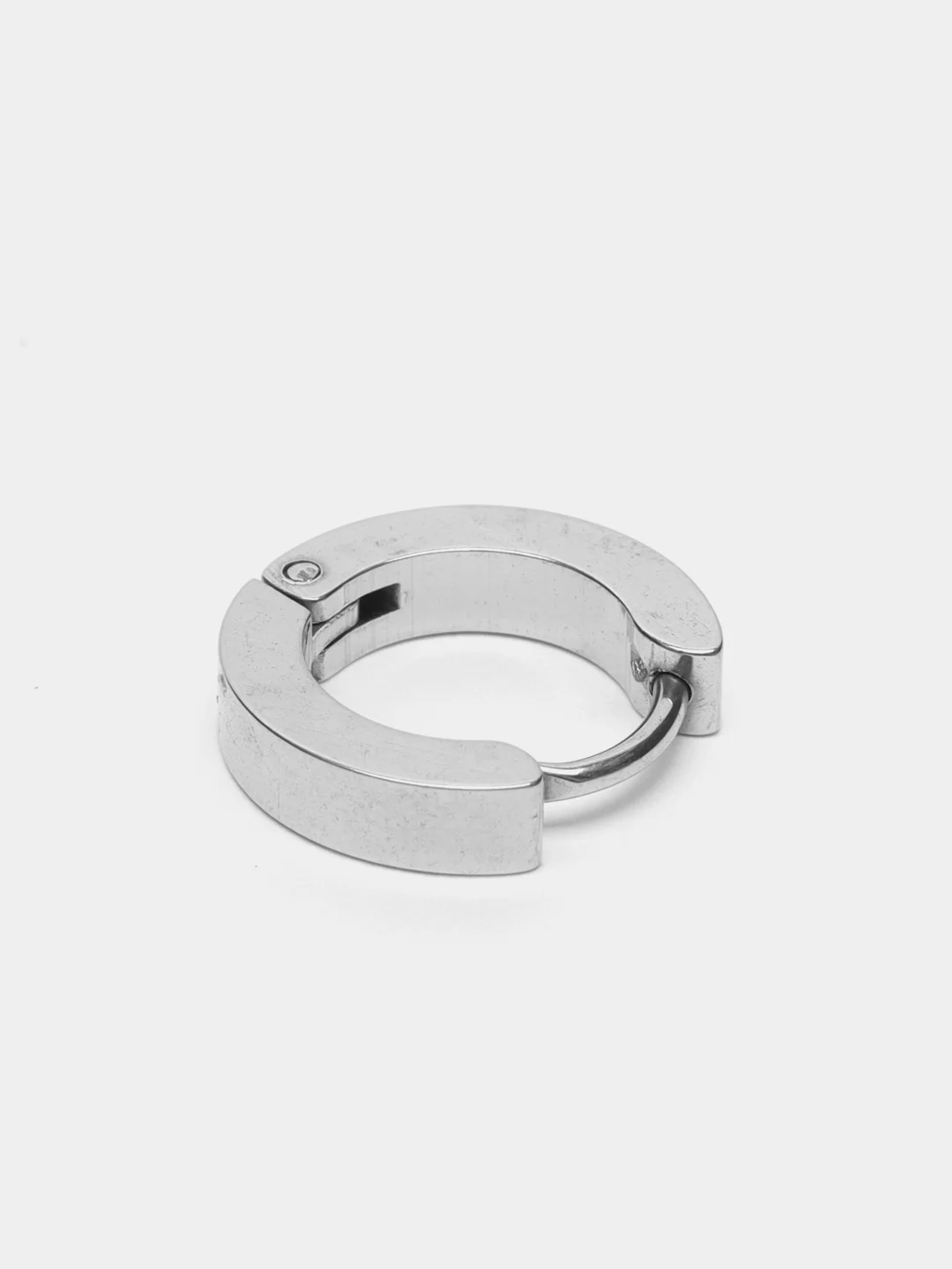 Серьга из нержавеющей стали инкрустированная стразами, серьга-кольцо для ушей сталь