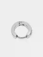 Серьга из нержавеющей стали инкрустированная стразами, серьга-кольцо для ушей сталь