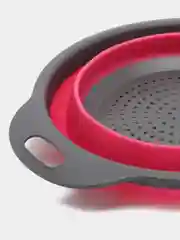 Розовый дуршлаг складной, силиконовый, набор из 2 штук