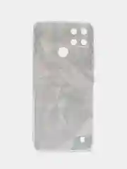 Серый металлик силиконовый чехол на Oppo Realme C21Y/C25Y / Оппо Реалми C21Y/C25Y прозрачный, с рисунком