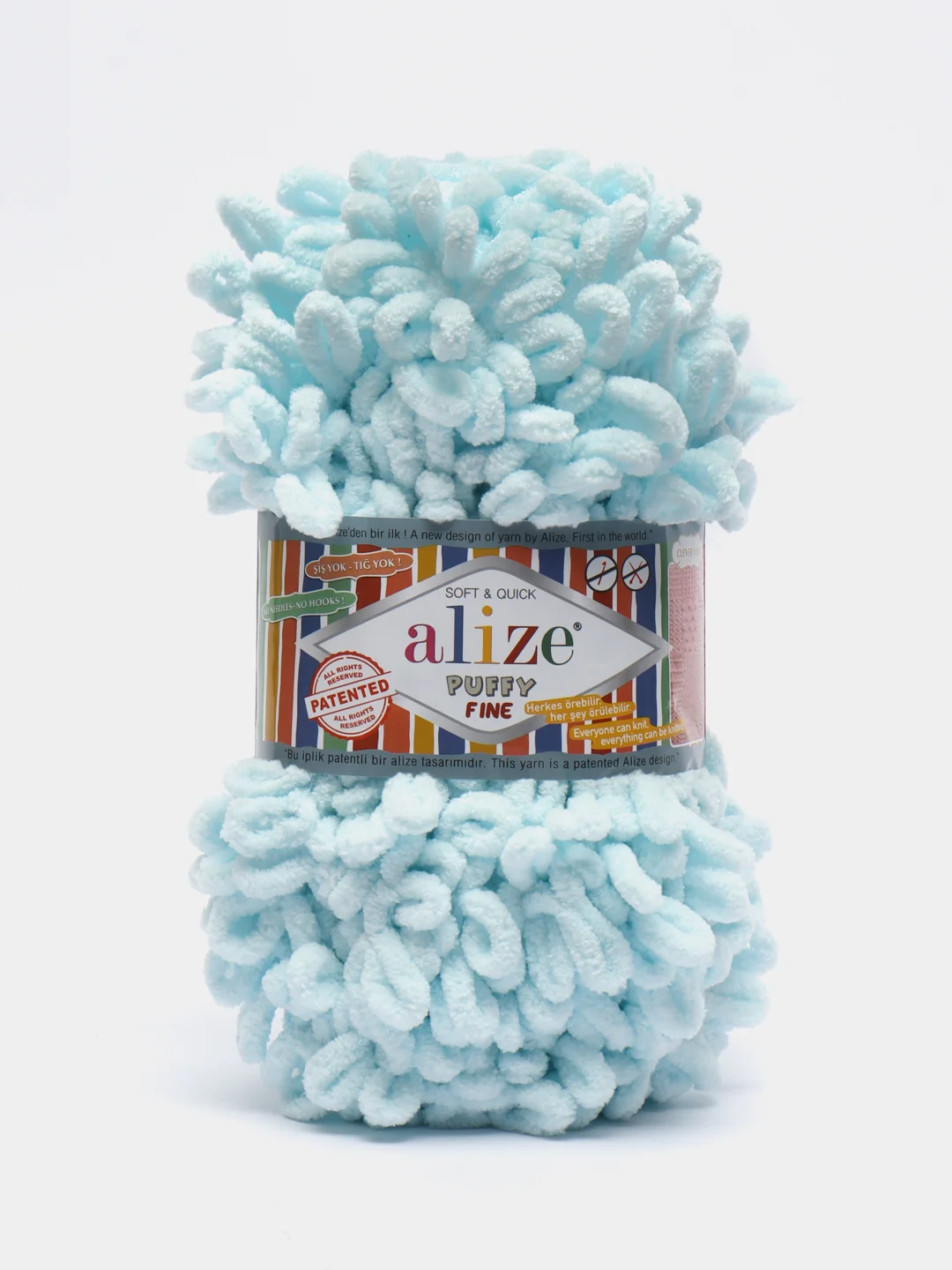 Ледяной пряжа Puffy Fine Alize 14 м, 100 гр