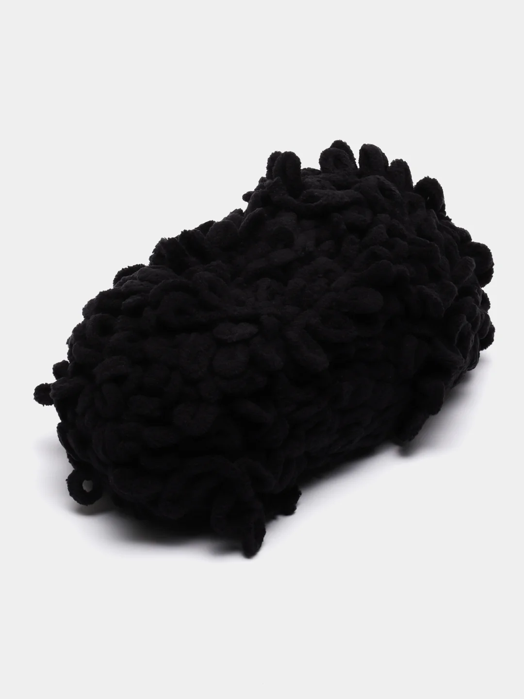Черный пряжа Puffy Fine Alize 14 м, 100 гр
