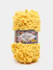 Желтый пряжа Puffy Fine Alize 14 м, 100 гр
