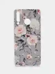 Кораллово-розовый чехол на Huawei P30 Lite/Honor 20S/20 Lite 2020 / Хонор 20 Lite прозрачный, с рисунком