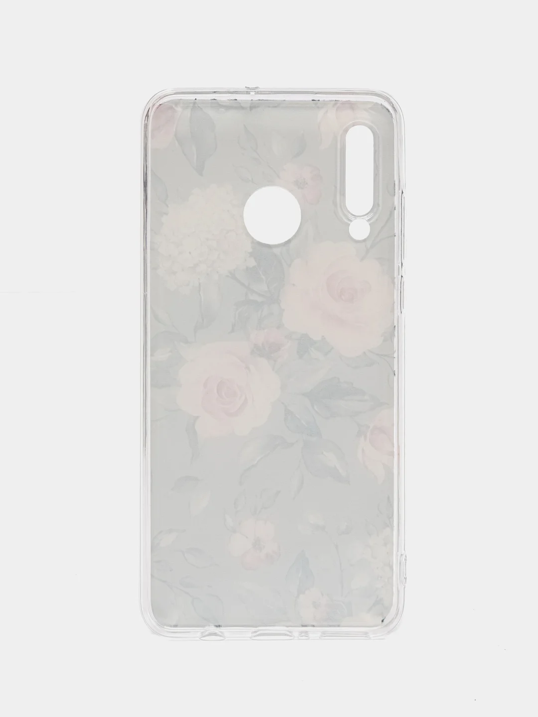 Кораллово-розовый чехол на Huawei P30 Lite/Honor 20S/20 Lite 2020 / Хонор 20 Lite прозрачный, с рисунком