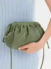 Зелёный хаки сумка женская через плечо из экокожи, ридикюль