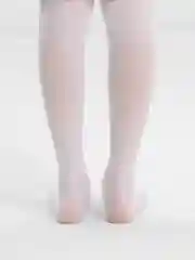 Белый детские капроновые колготки, однотонные