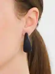 Черный серьги новогодние кольца, пуссеты, вечерние сережки
