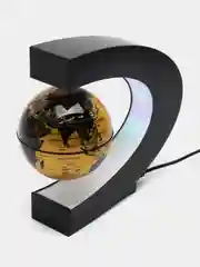 Золотой левитирующий глобус, с подсветкой, ночник, на русском языке