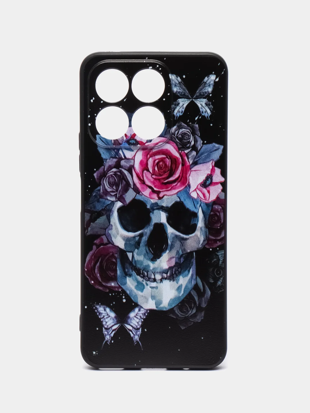 Тёмно-бордовый силиконовый чехол для HONOR X8a (Хонор Х8А), с принтом, с рисунком