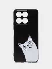 Бронзовый силиконовый чехол для HONOR X8a (Хонор Х8А), с принтом, с рисунком